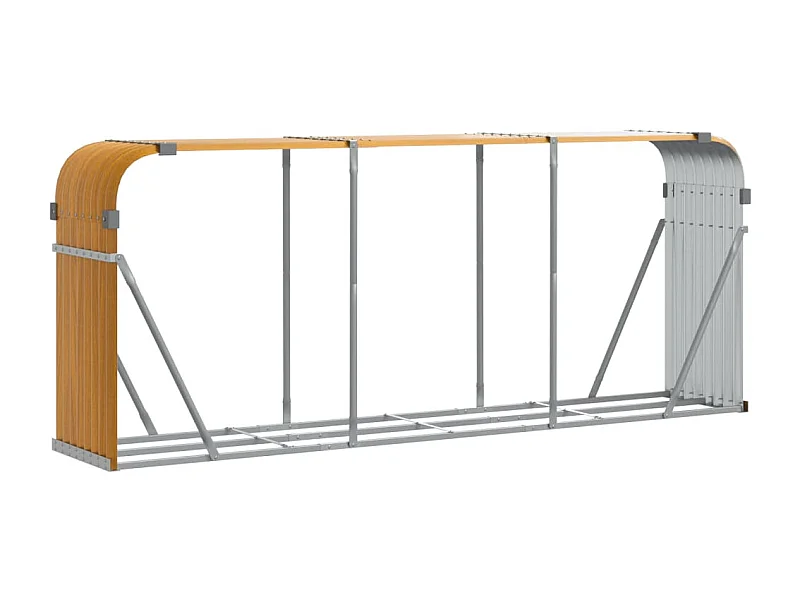 Jilles  Kaminholzunterstand Holzoptik 234x45x100 cm Verzinkter Stahl