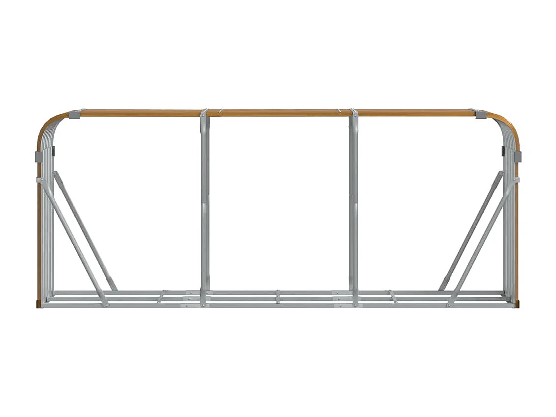 Jilles  Kaminholzunterstand Holzoptik 234x45x100 cm Verzinkter Stahl