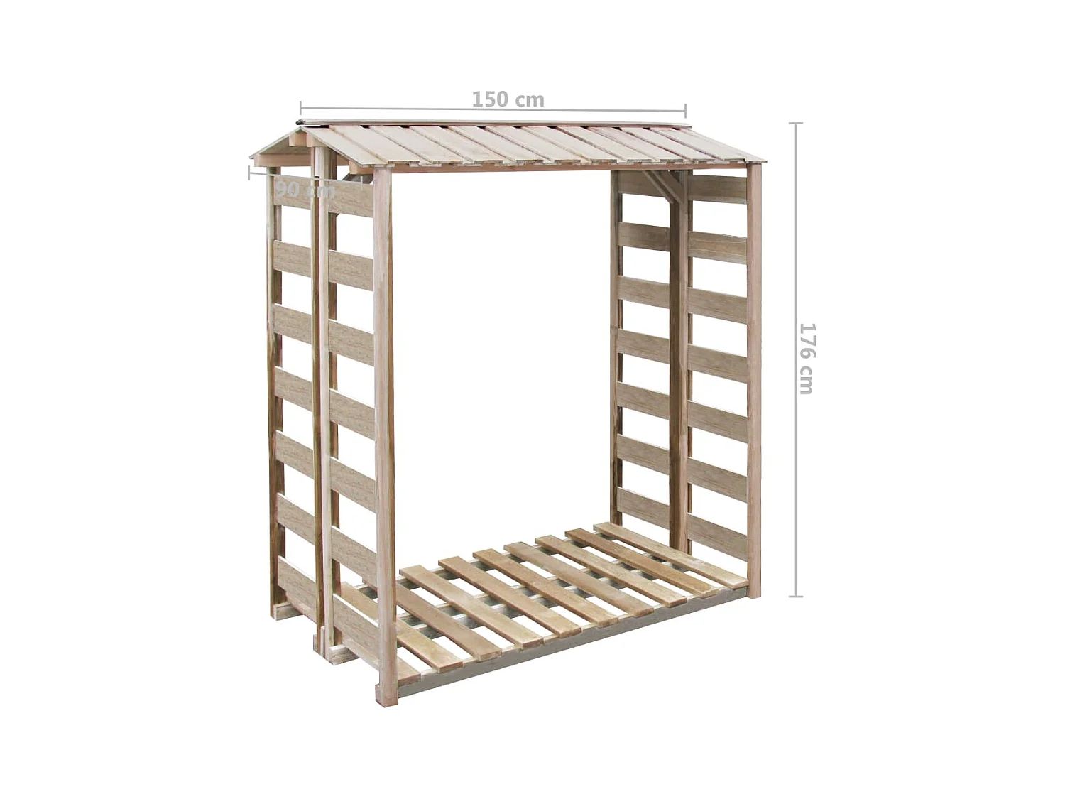 Novi  Abri de stockage à bois de chauffage 150x90x176 cm Pin imprégné