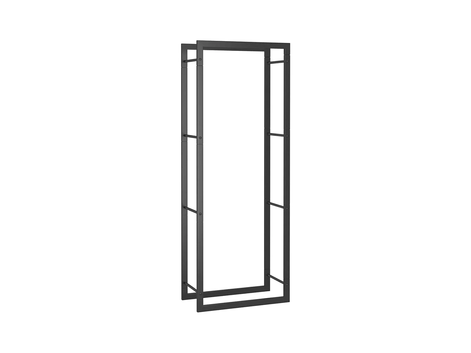 Nichelino  Portant de bois de chauffage Noir mat 50x28x132 cm Acier