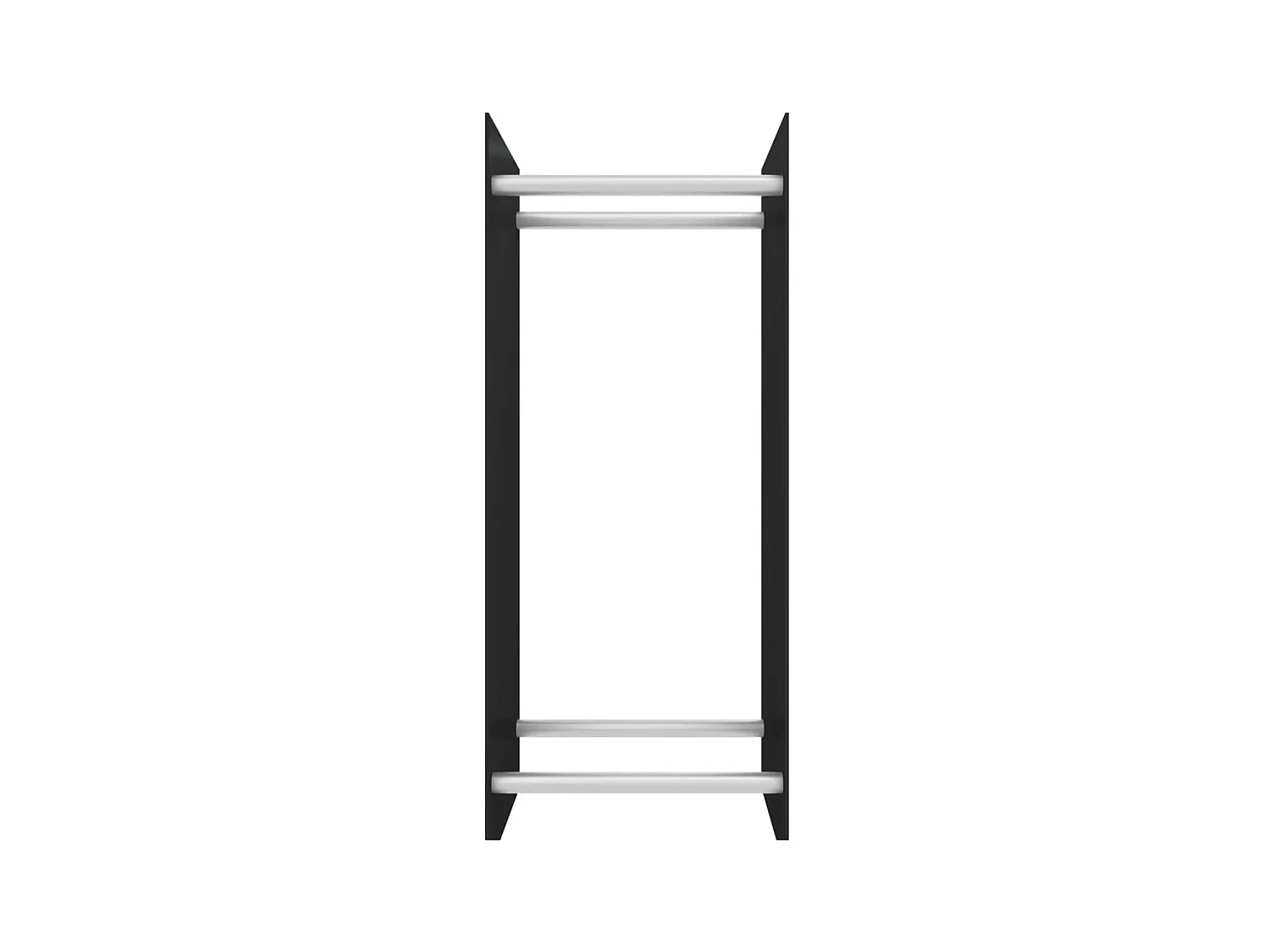Olland  Brennholzregal Schwarz 40x35x100 cm Hartglas