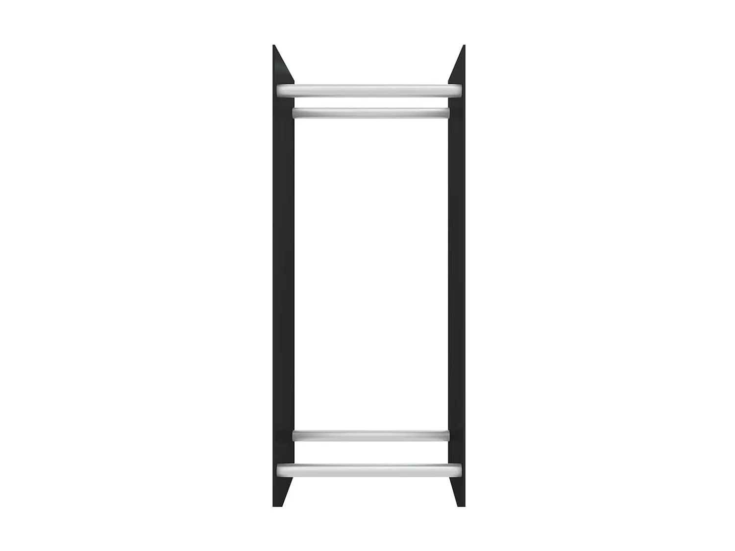 Olland  Brennholzregal Schwarz 40x35x100 cm Hartglas