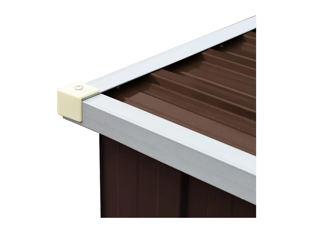 Aulnay-sous-Bois  Abri de stockage de bois Acier galvanisé 330x84x152 cm Marron