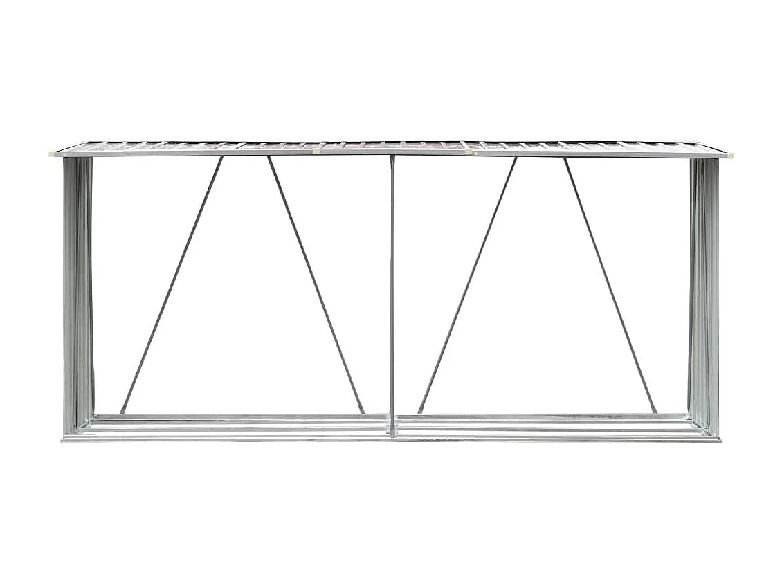 Aulnay-sous-Bois  Abri de stockage de bois Acier galvanisé 330x84x152 cm Marron