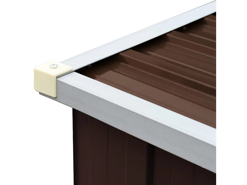 Aulnay-sous-Bois  Abri de stockage de bois Acier galvanisé 330x84x152 cm Marron