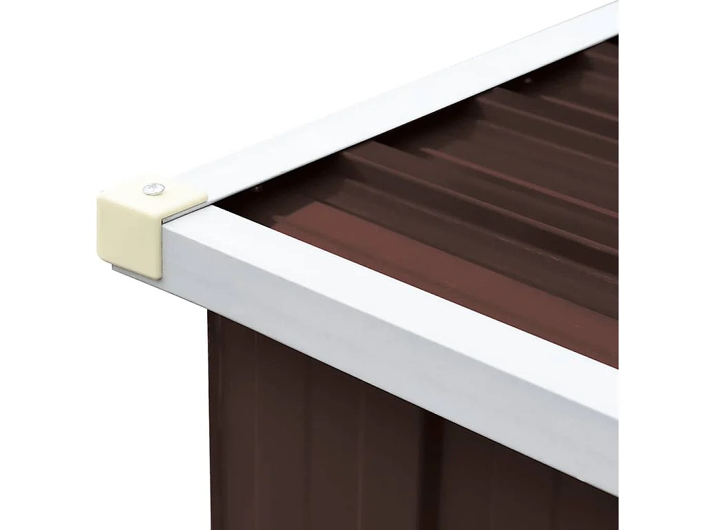 Aulnay-sous-Bois  Abri de stockage de bois Acier galvanisé 330x84x152 cm Marron