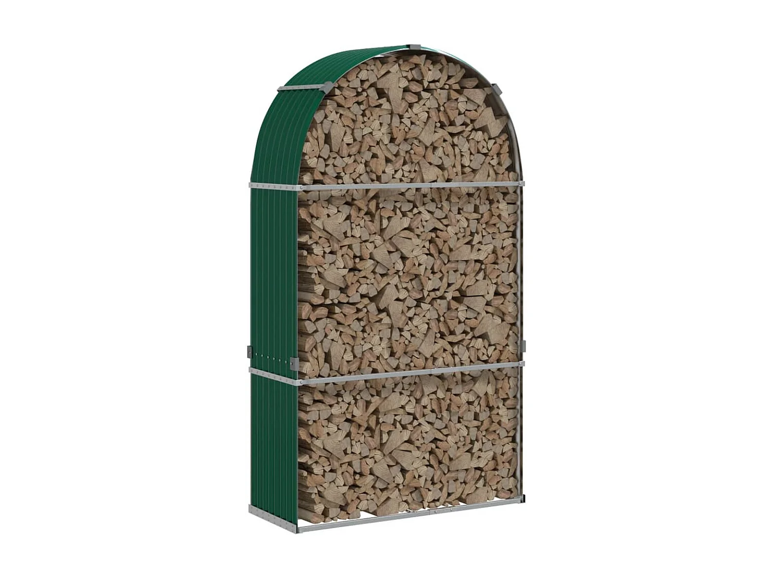 Jilles  Kaminholzunterstand Grün 120x45x210 cm Verzinkter Stahl