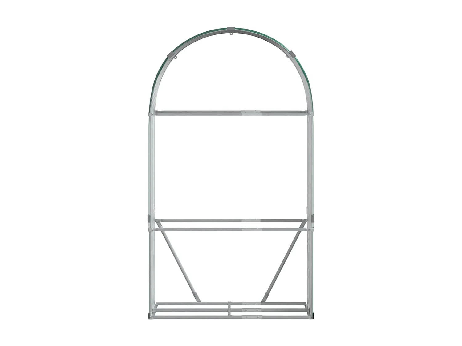 Jilles  Kaminholzunterstand Grün 120x45x210 cm Verzinkter Stahl