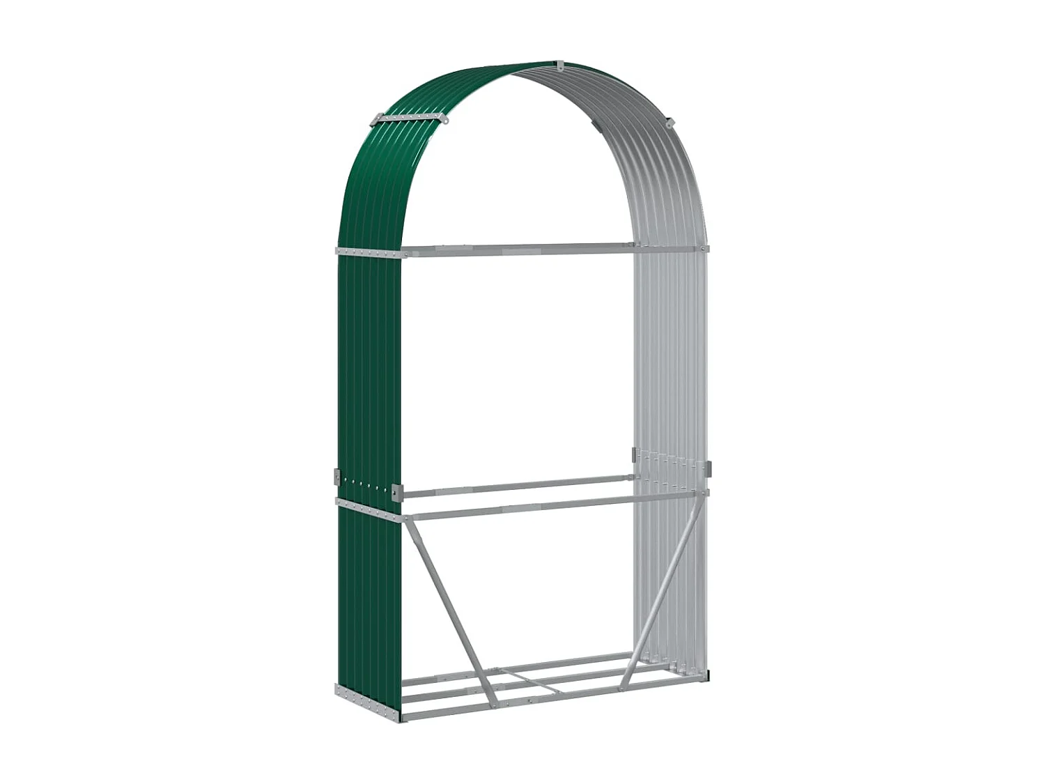 Jilles  Kaminholzunterstand Grün 120x45x210 cm Verzinkter Stahl