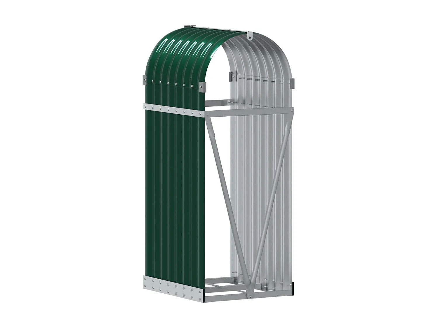 Jilles  Kaminholzunterstand Grün 40x45x100 cm Verzinkter Stahl