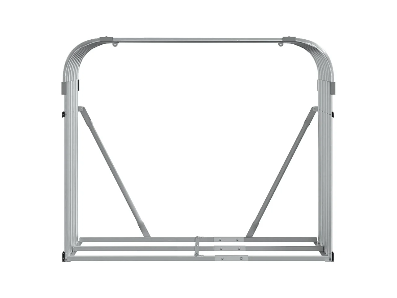 Jilles  Portaceppi Grigio Caro 120x45x100 cm in Acciaio Zincato