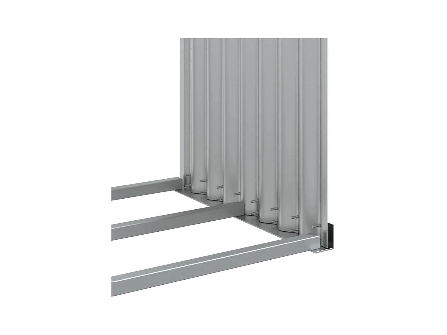 Jilles  Portaceppi Grigio Caro 120x45x100 cm in Acciaio Zincato