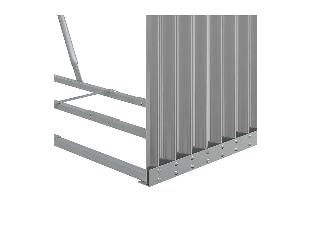 Jilles  Portaceppi Grigio Caro 120x45x100 cm in Acciaio Zincato