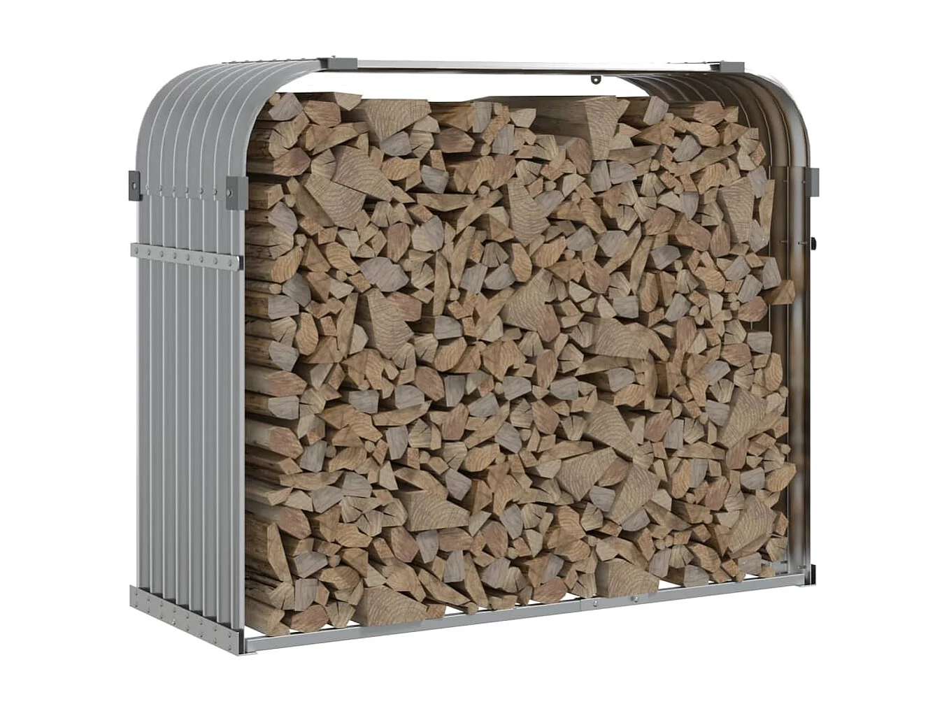 Jilles  Porte-bûches gris clair 120x45x100 cm acier galvanisé