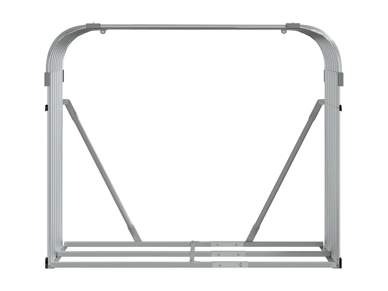 Jilles  Porte-bûches gris clair 120x45x100 cm acier galvanisé