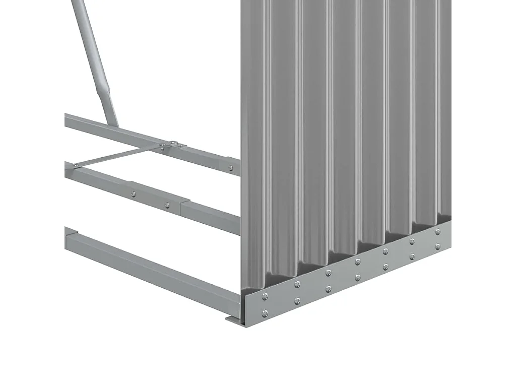 Jilles  Porte-bûches gris clair 120x45x100 cm acier galvanisé