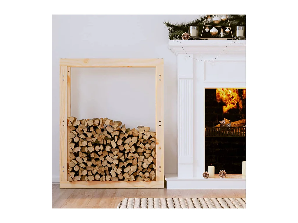 Riemst  Support pour bois de chauffage 80x25x100 cm Bois de pin massif