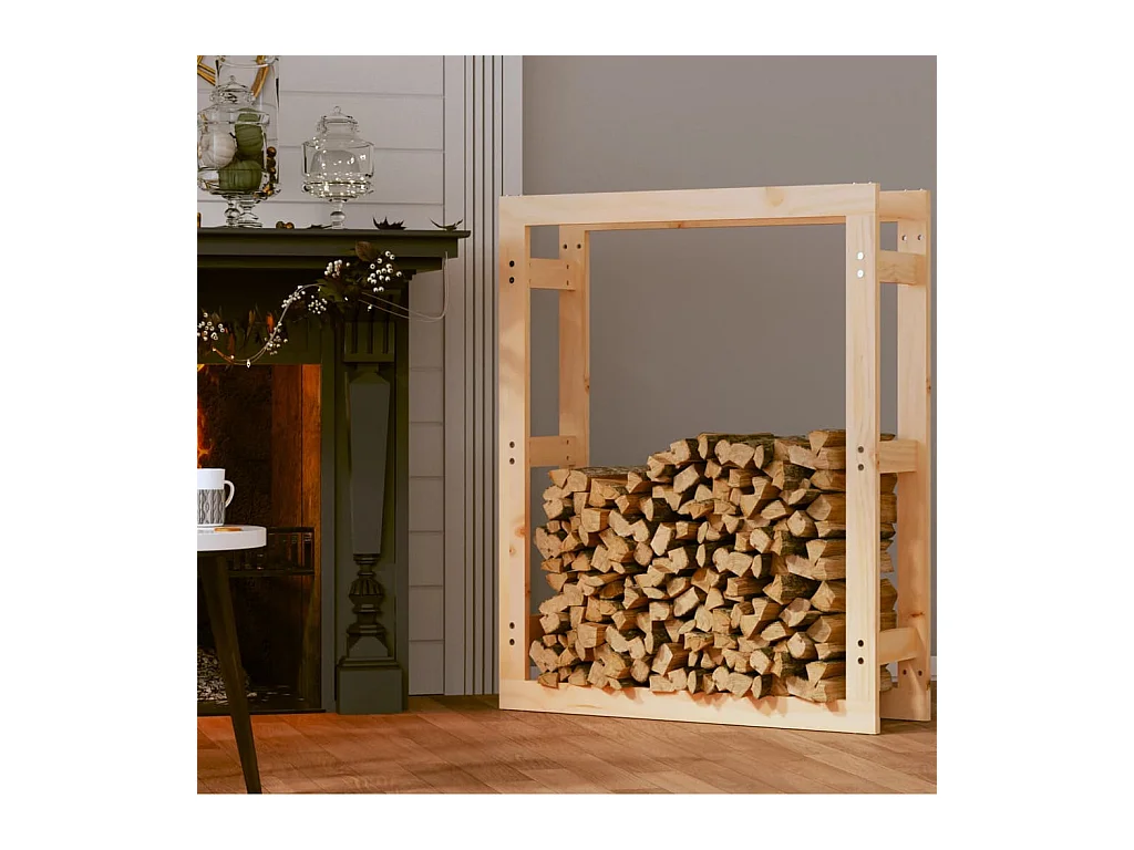 Riemst  Support pour bois de chauffage 80x25x100 cm Bois de pin massif