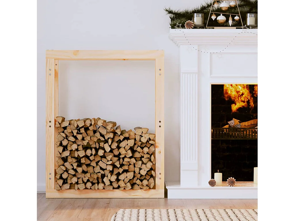 Riemst  Support pour bois de chauffage 80x25x100 cm Bois de pin massif