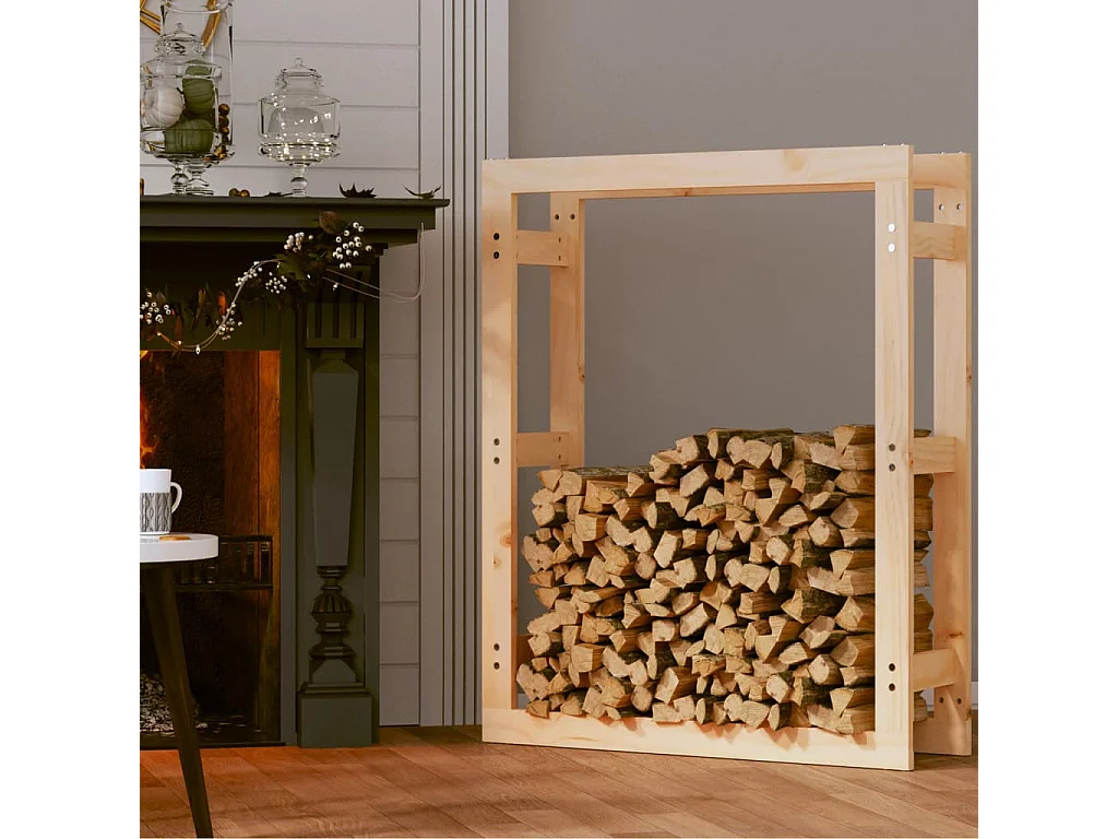 Riemst  Support pour bois de chauffage 80x25x100 cm Bois de pin massif