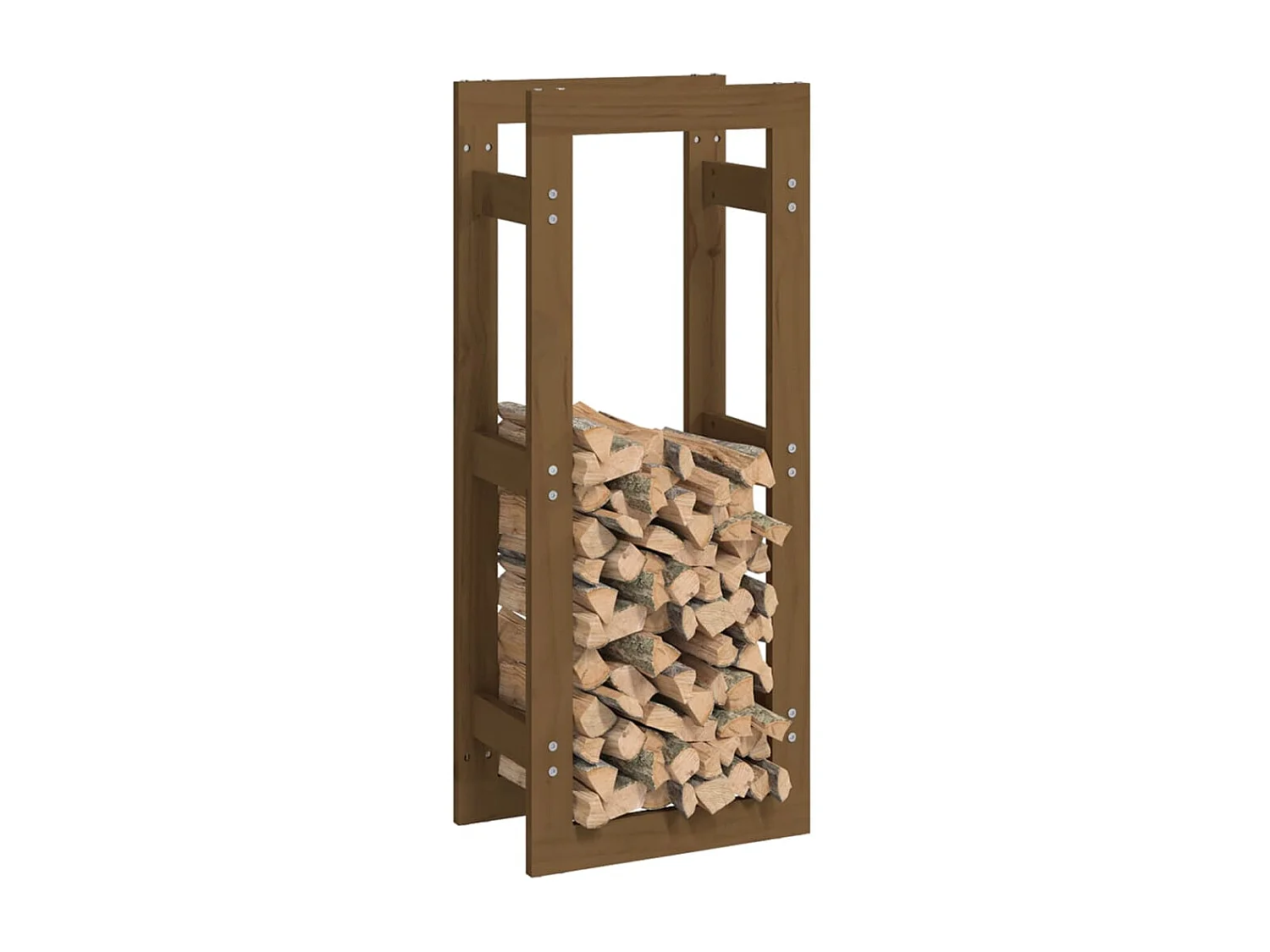 Riemst  Kaminholzregal Honigbraun 41x25x100 cm Massivholz Kiefer