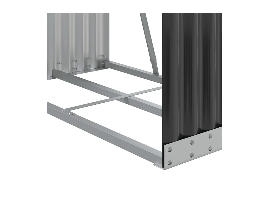 Jilles  Porte-bûches anthracite 80x45x190 cm acier galvanisé