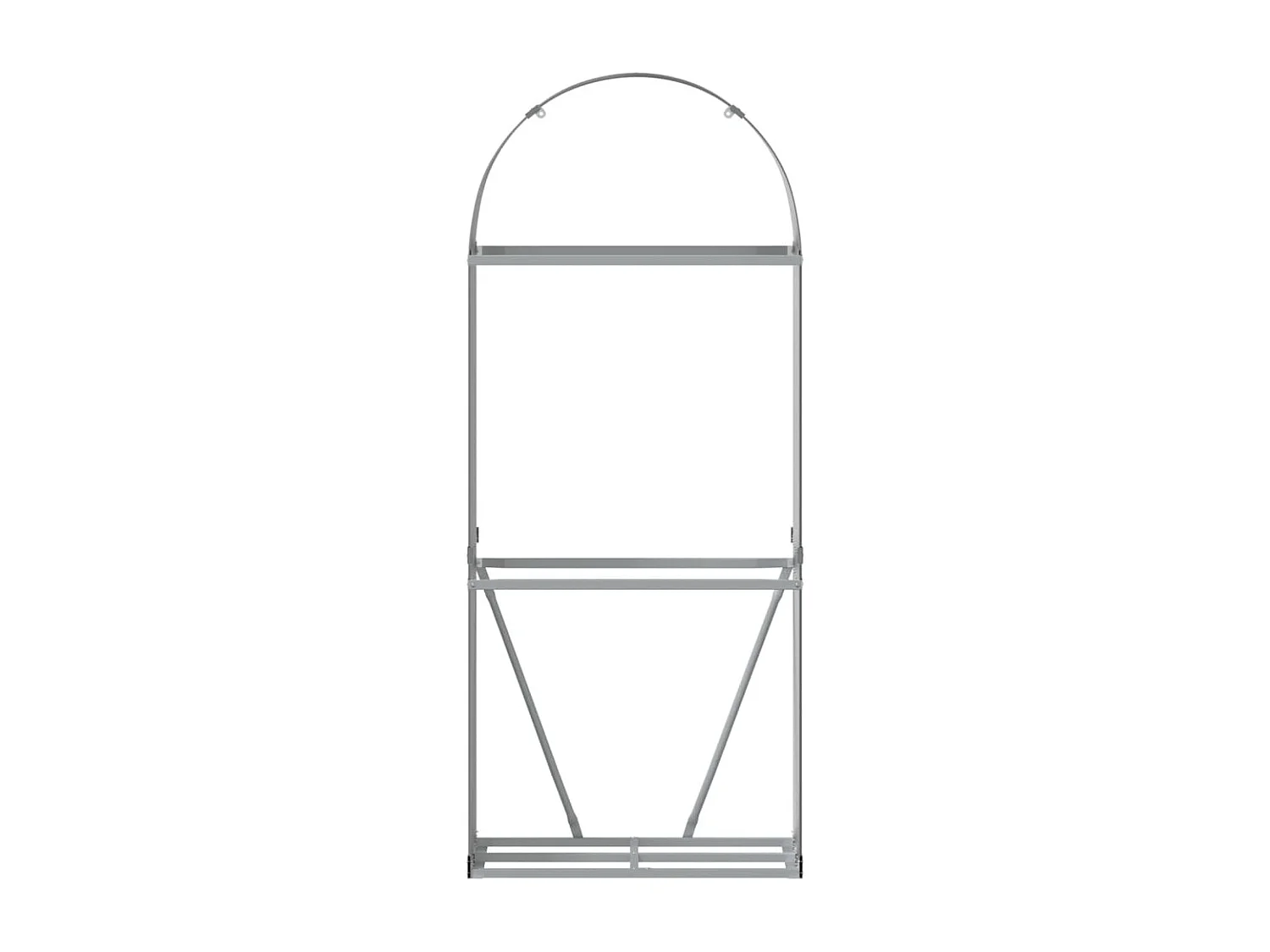 Jilles  Porte-bûches anthracite 80x45x190 cm acier galvanisé