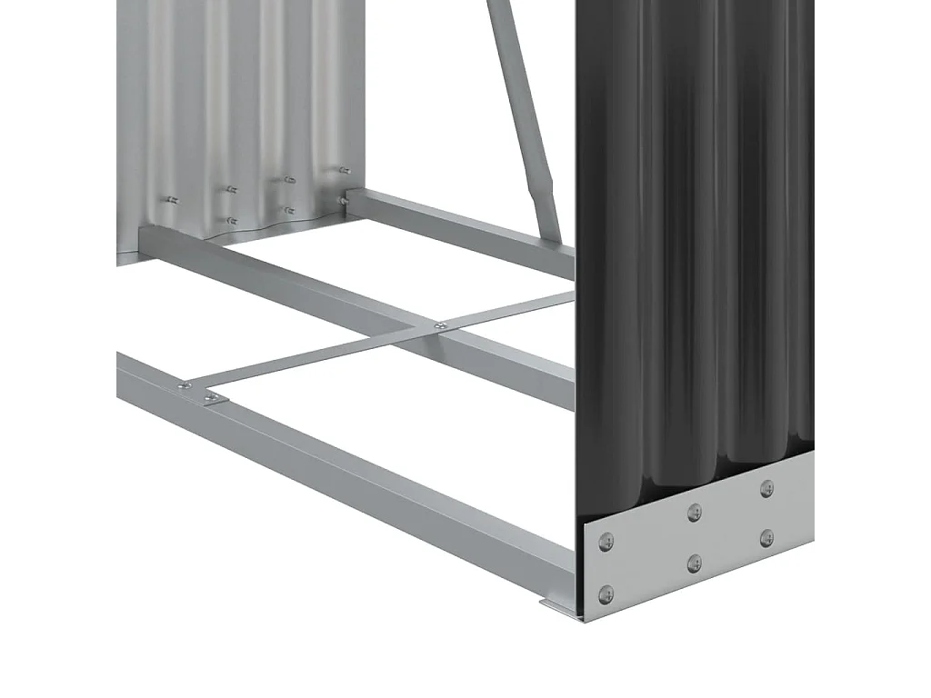 Jilles  Porte-bûches anthracite 80x45x190 cm acier galvanisé