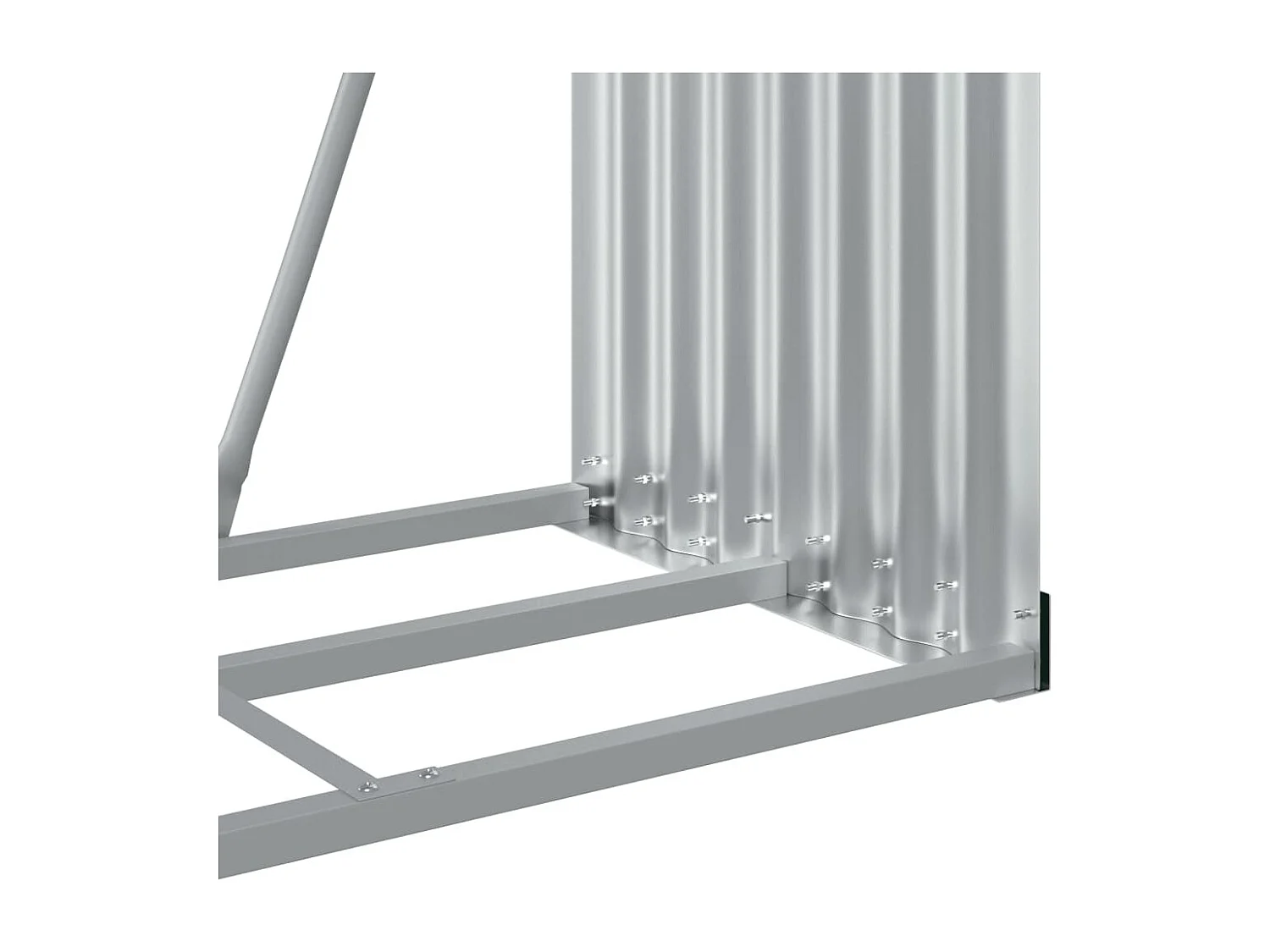 Jilles  Porte-bûches anthracite 80x45x190 cm acier galvanisé