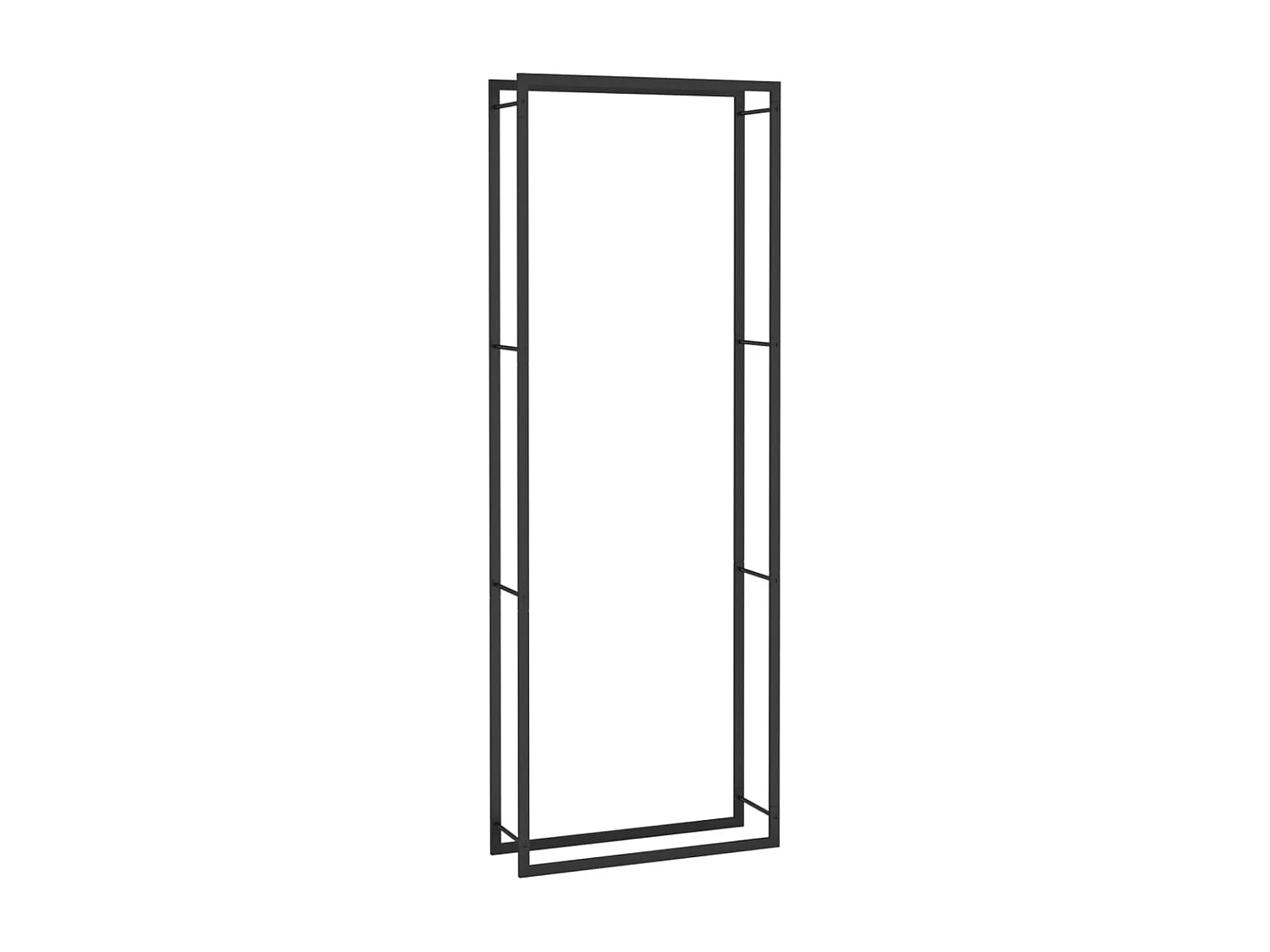 Nichelino  Haardhoutrek Matzwart 80x28x222 cm Staal