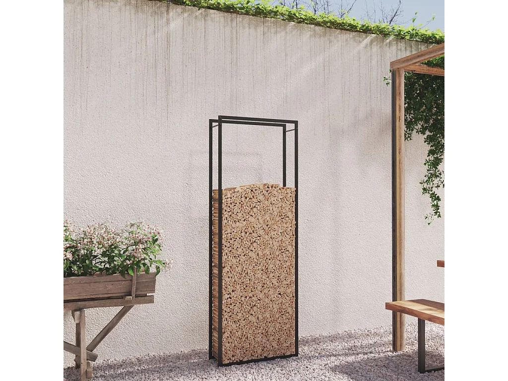 Nichelino  Haardhoutrek Matzwart 80x28x222 cm Staal