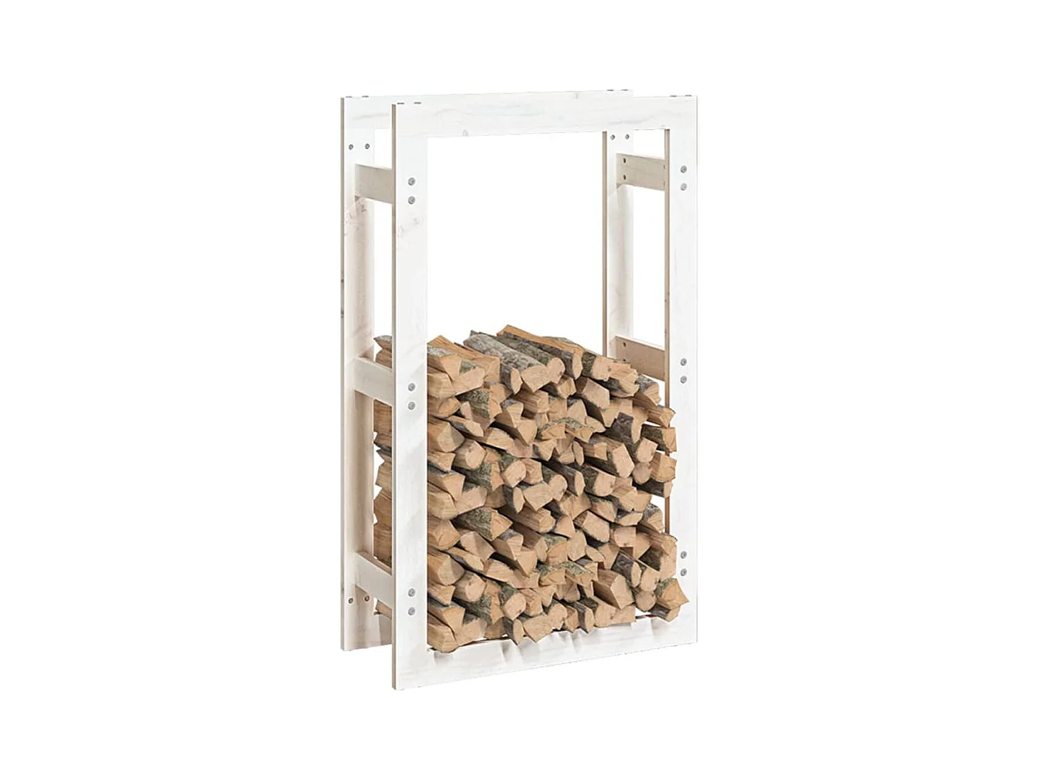 Riemst  Support pour bois de chauffage Blanc 60x25x100 cm Bois de pin