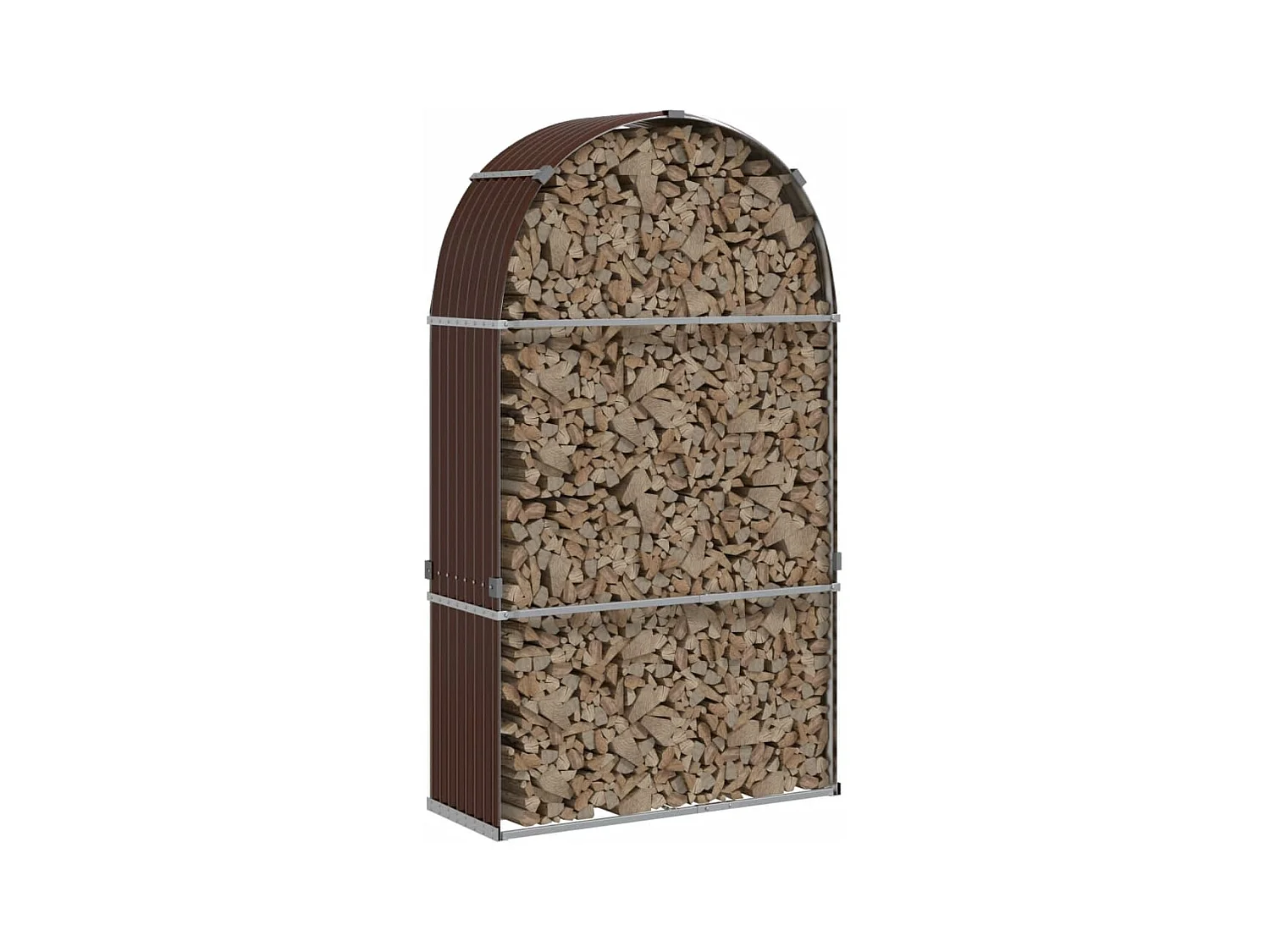 Jilles  Kaminholzunterstand Braun 120x45x210 cm Verzinkter Stahl