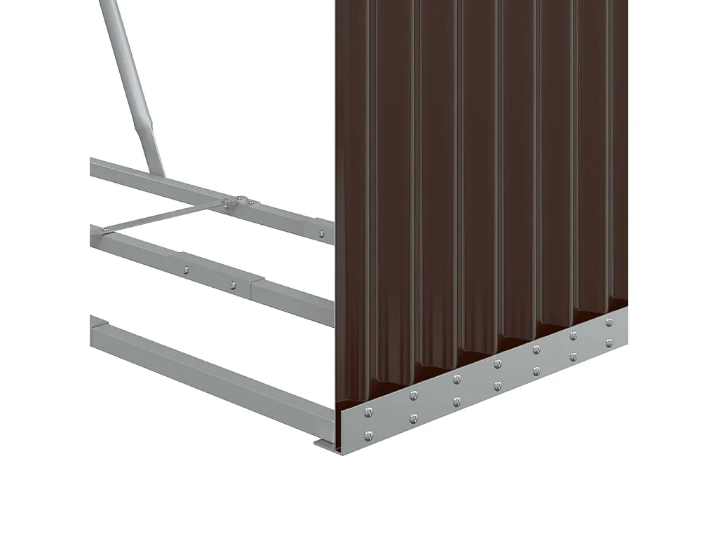 Jilles  Kaminholzunterstand Braun 120x45x210 cm Verzinkter Stahl