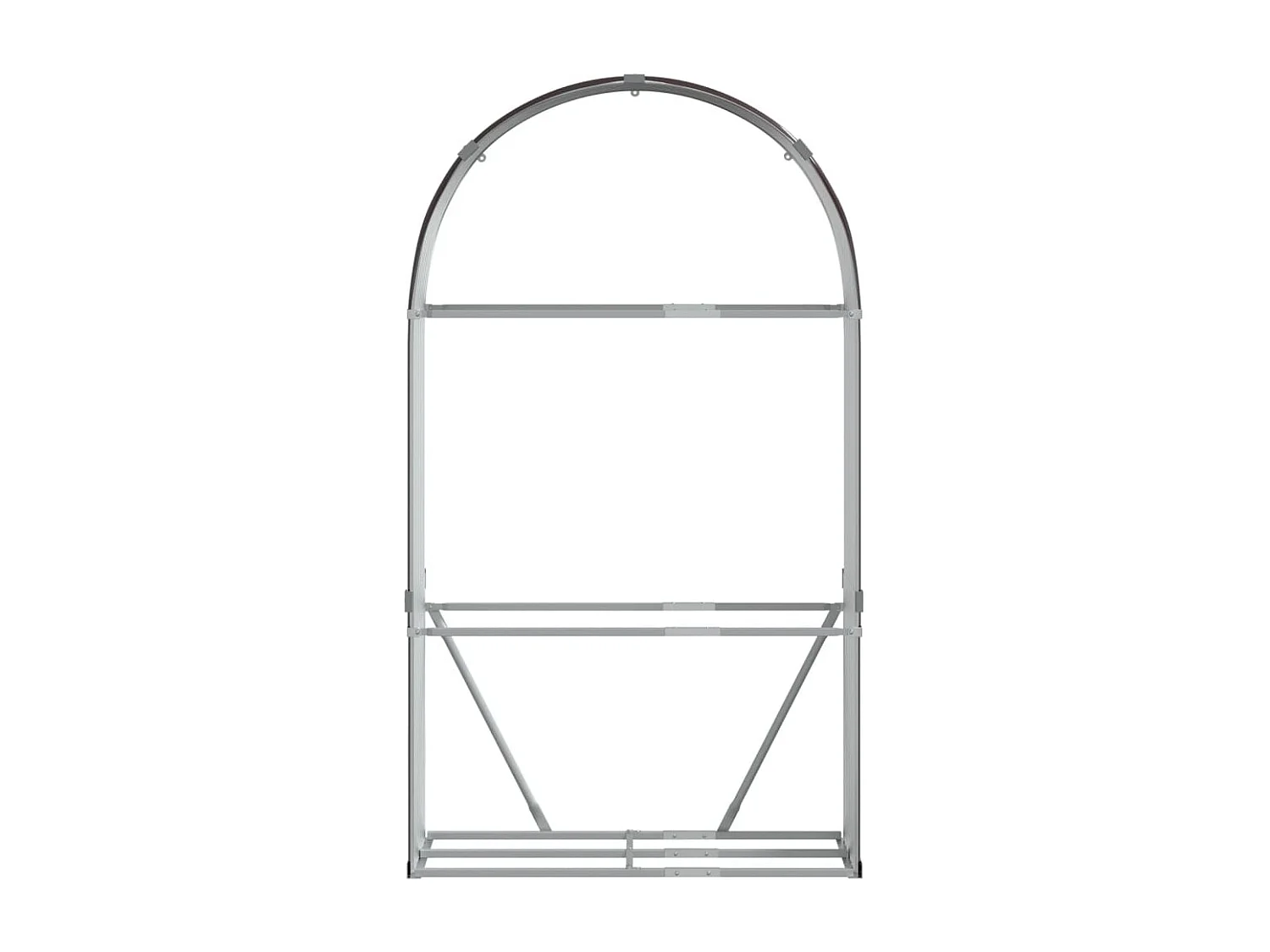 Jilles  Porte-bûches marron 120x45x210 cm acier galvanisé