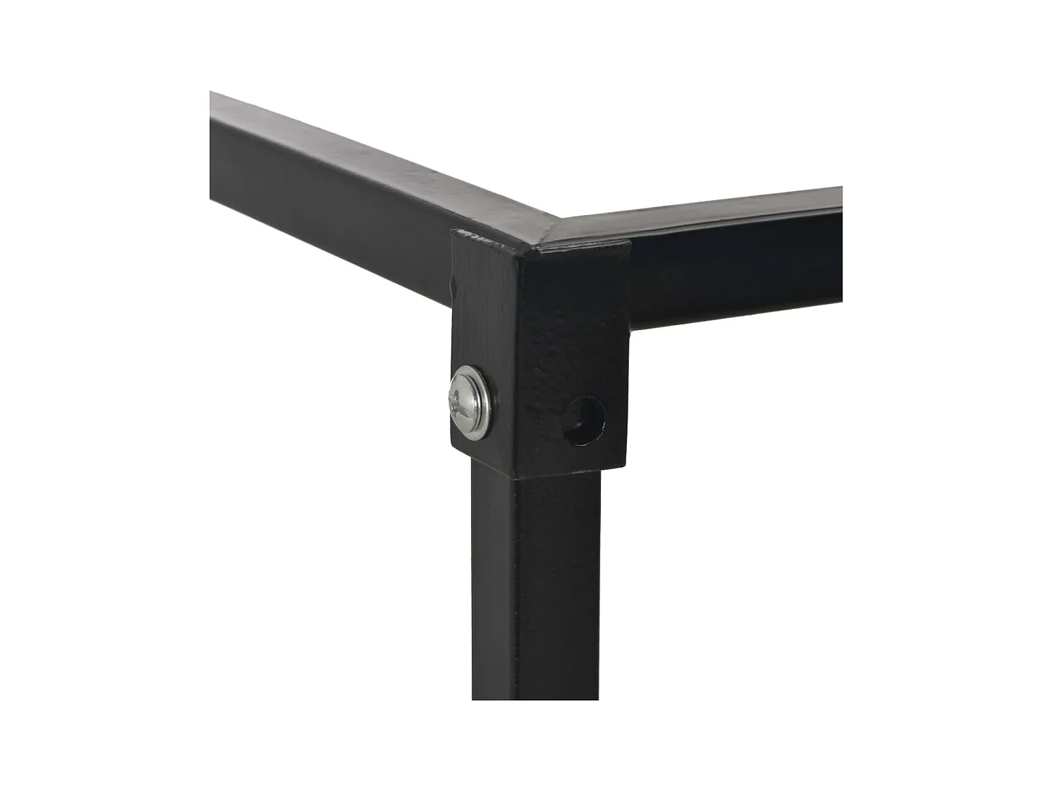 Ivanka  Brennholzregal mit Boden Schwarz 37 x 37 x 113 cm Stahl