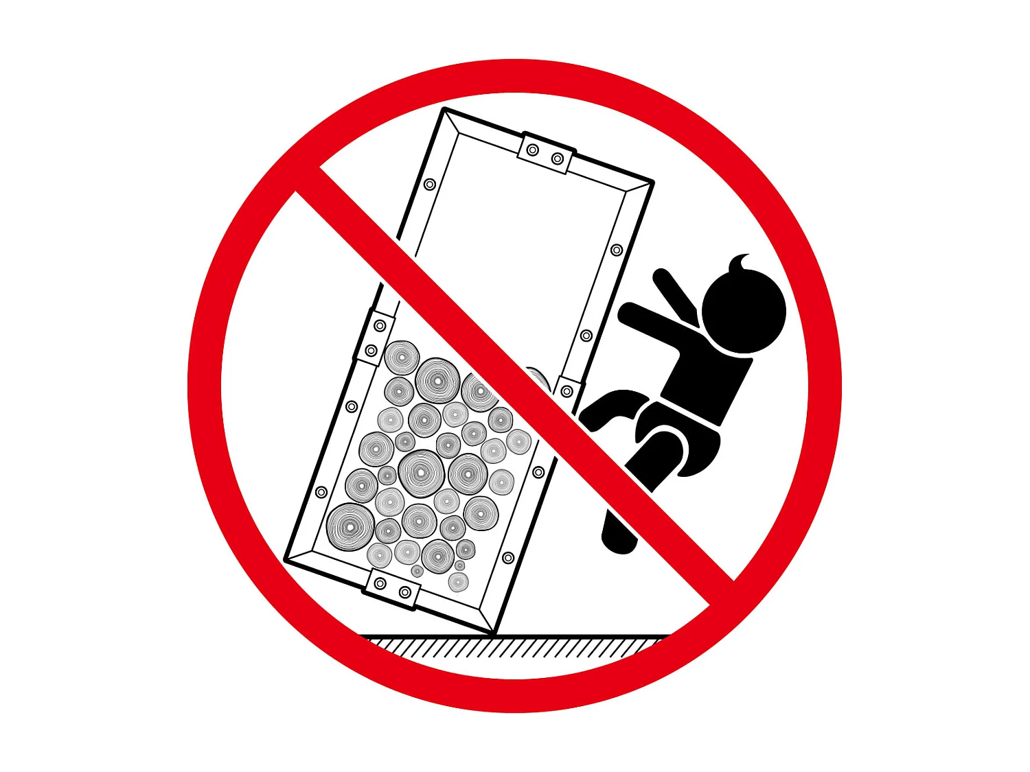 Ivanka  Rastrelliera per Legna da Ardere Base Nera 37x37x113cm Acciaio