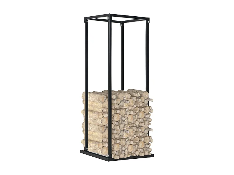 Ivanka  Haardhoutrek met basis 37x37x113 cm staal zwart