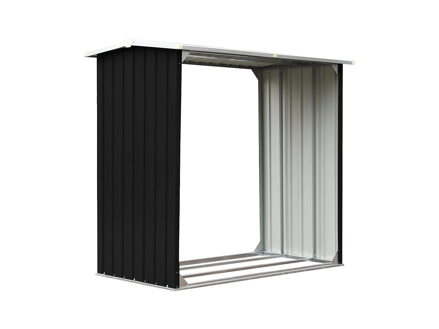 Fedde  Abri de stockage à bois Acier galvanisé 172x91x154cm Anthracite