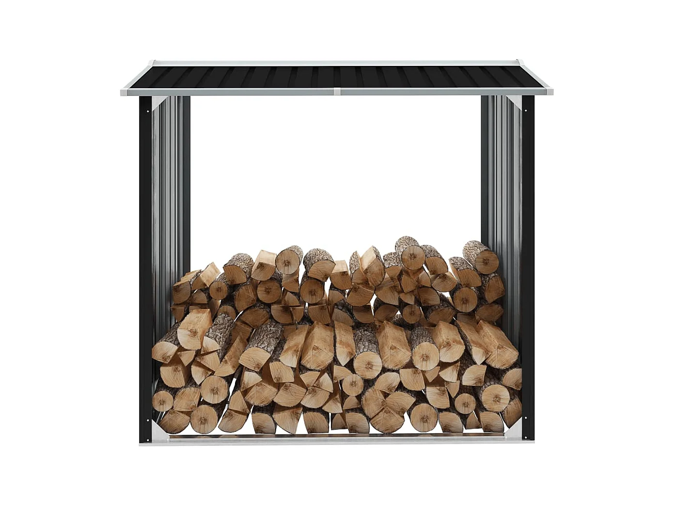 Fedde  Abri de stockage à bois Acier galvanisé 172x91x154cm Anthracite