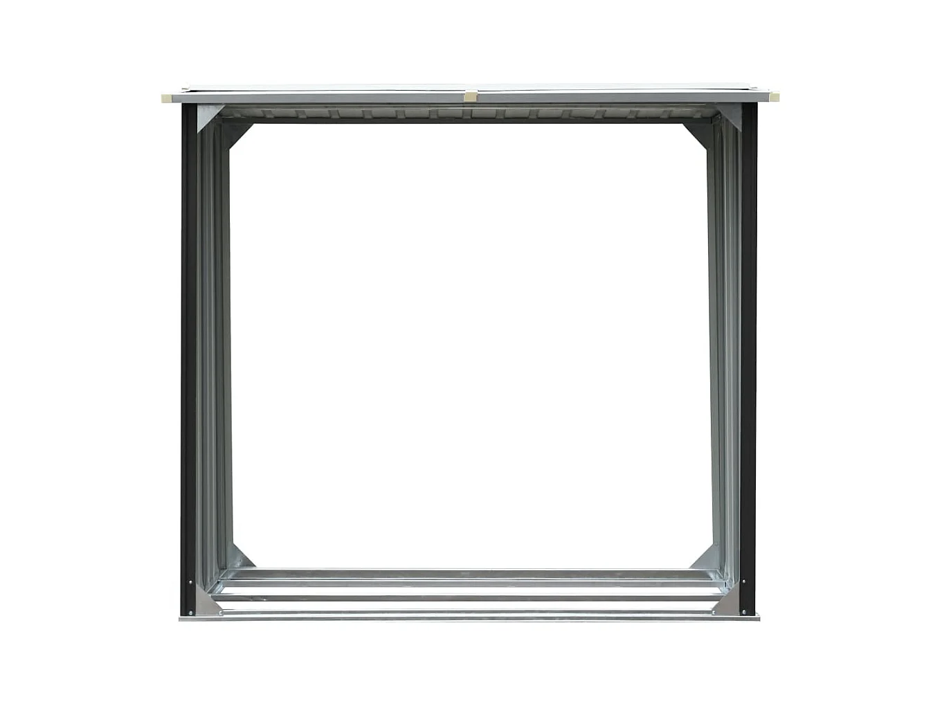 Fedde  Abri de stockage à bois Acier galvanisé 172x91x154cm Anthracite