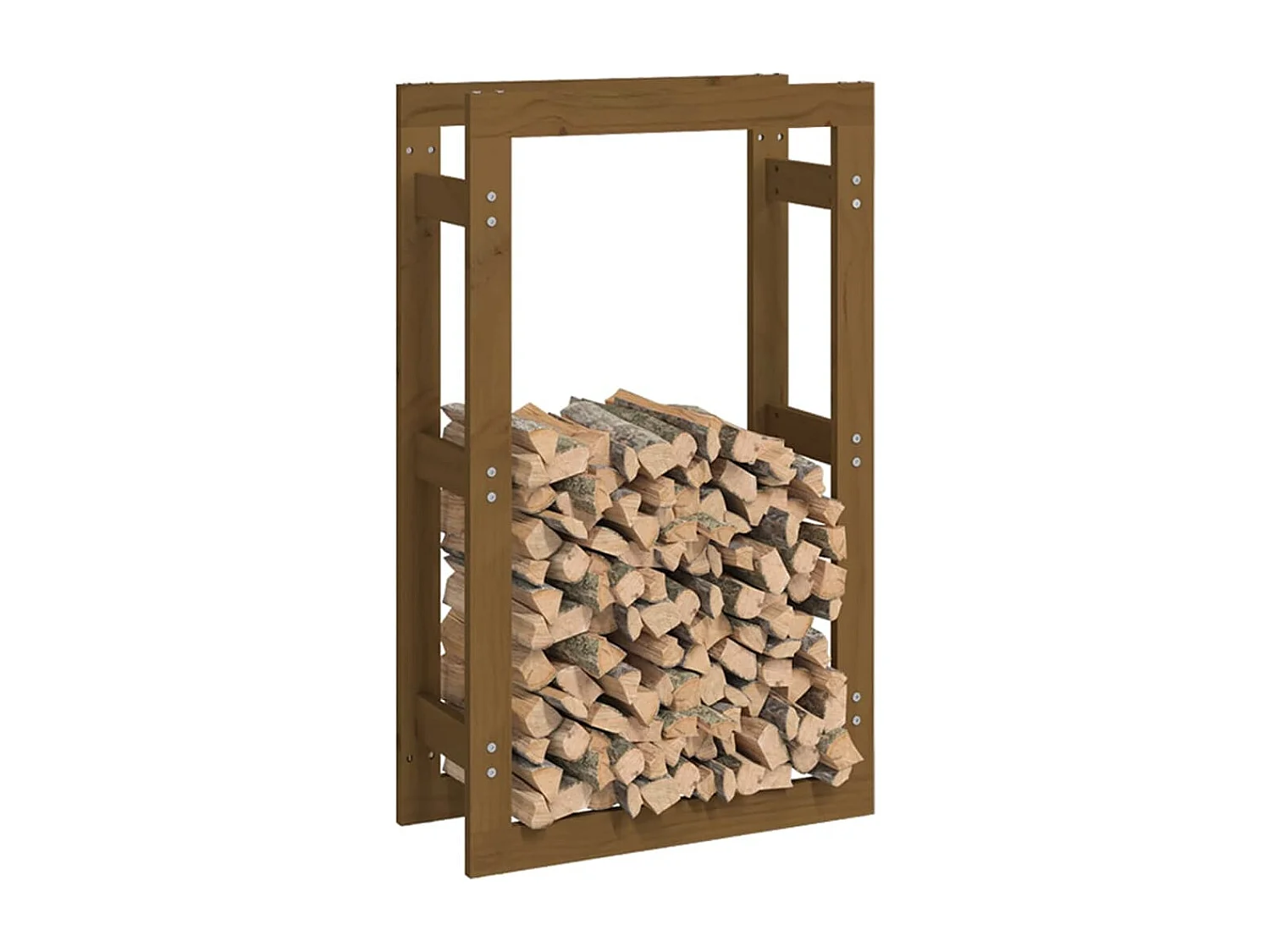 Riemst  Kaminholzregal Honigbraun 60x25x100 cm Massivholz Kiefer