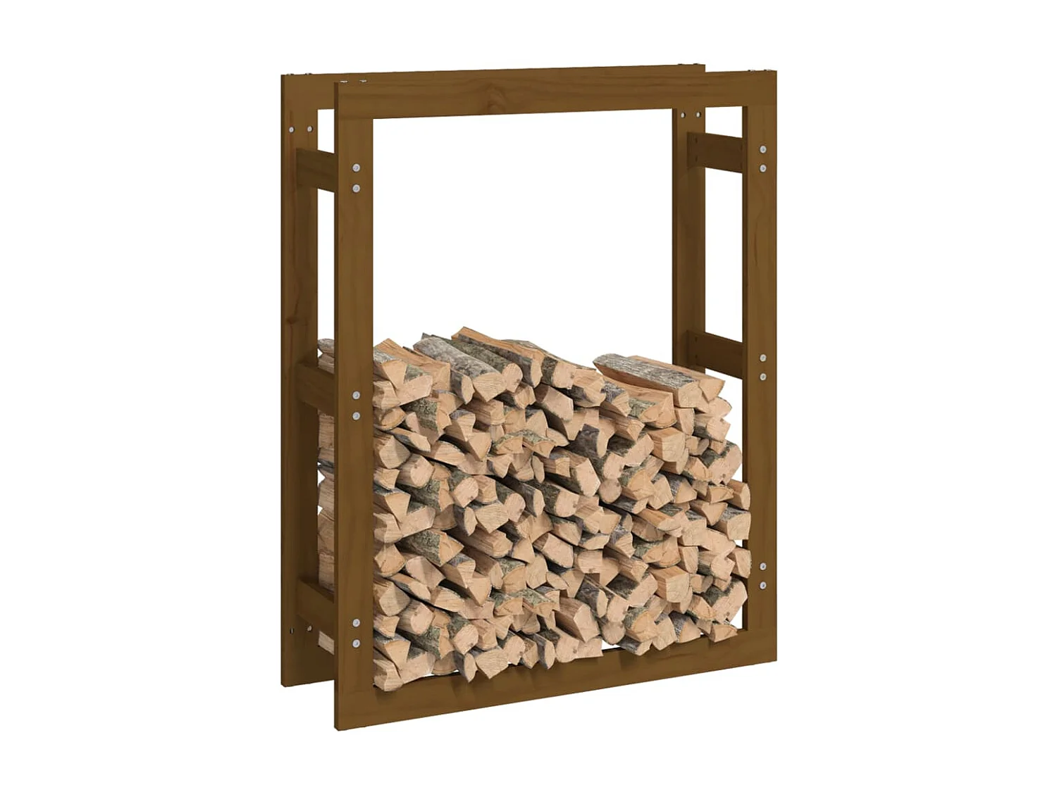 Riemst  Kaminholzregal Honigbraun 80x25x100 cm Massivholz Kiefer