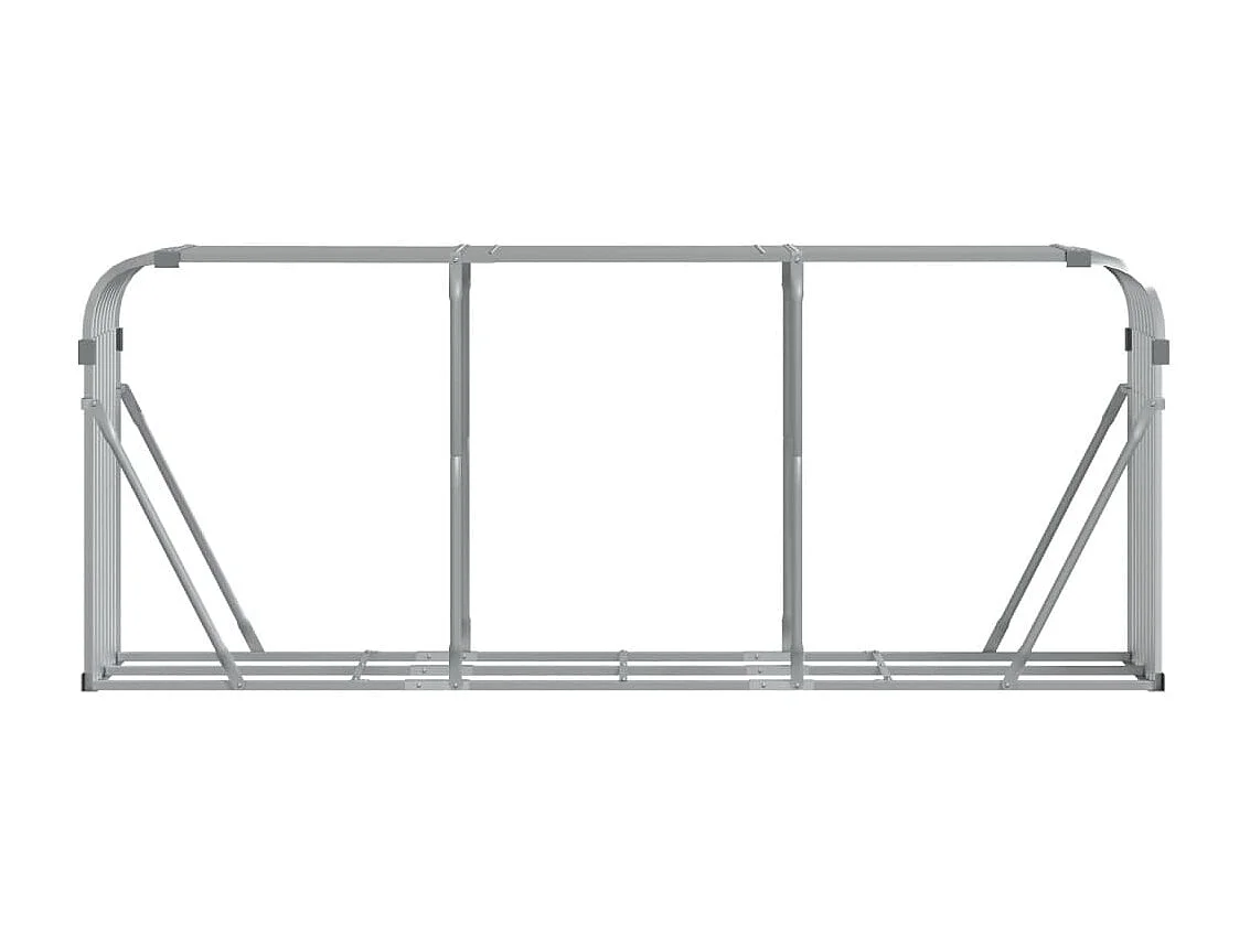 Jilles  Kaminholzunterstand Silbern 234x45x100 cm Verzinkter Stahl
