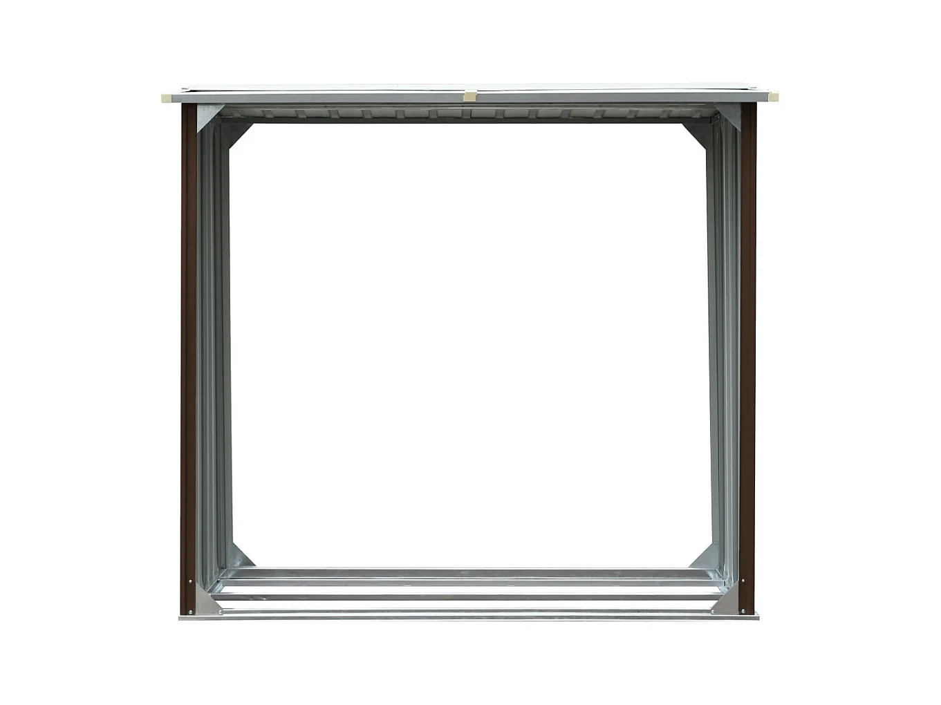 Fedde  Abri de stockage de bois Acier galvanisé 172x91x154 cm Marron