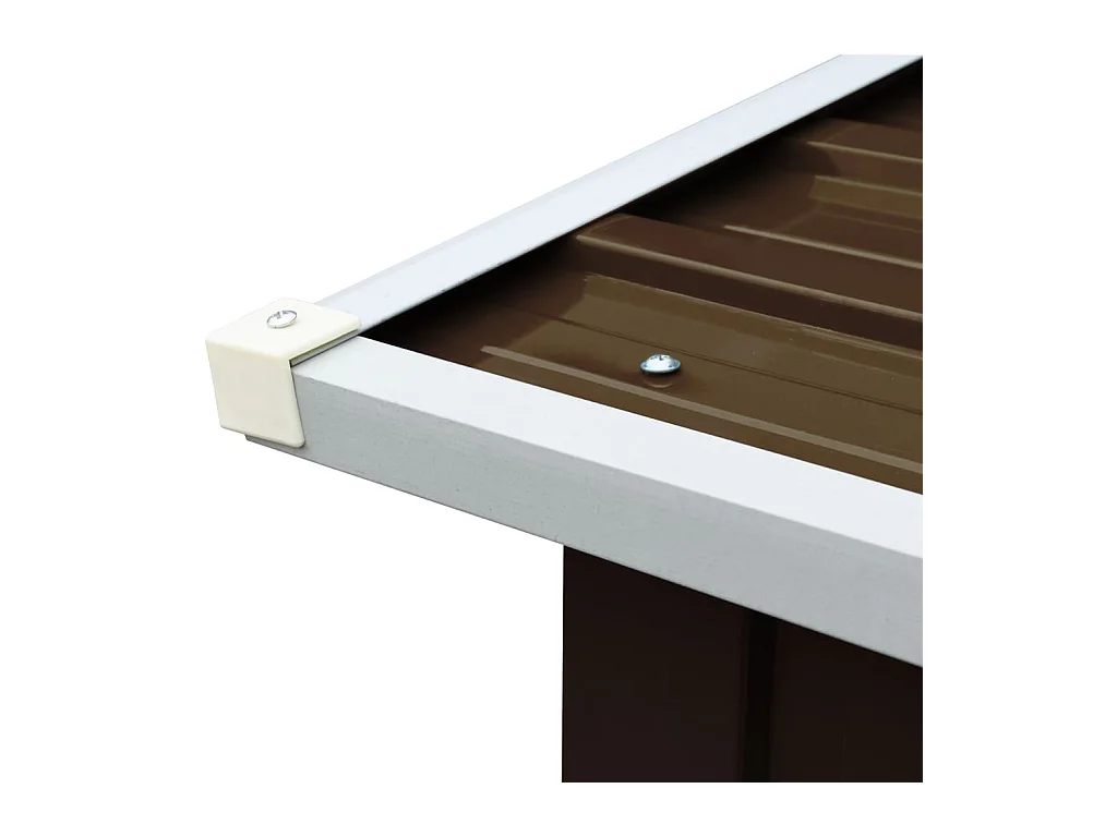 Fedde  Abri de stockage de bois Acier galvanisé 172x91x154 cm Marron