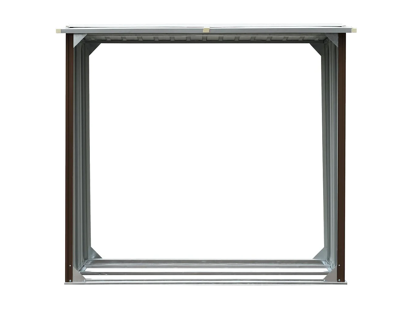 Fedde  Abri de stockage de bois Acier galvanisé 172x91x154 cm Marron