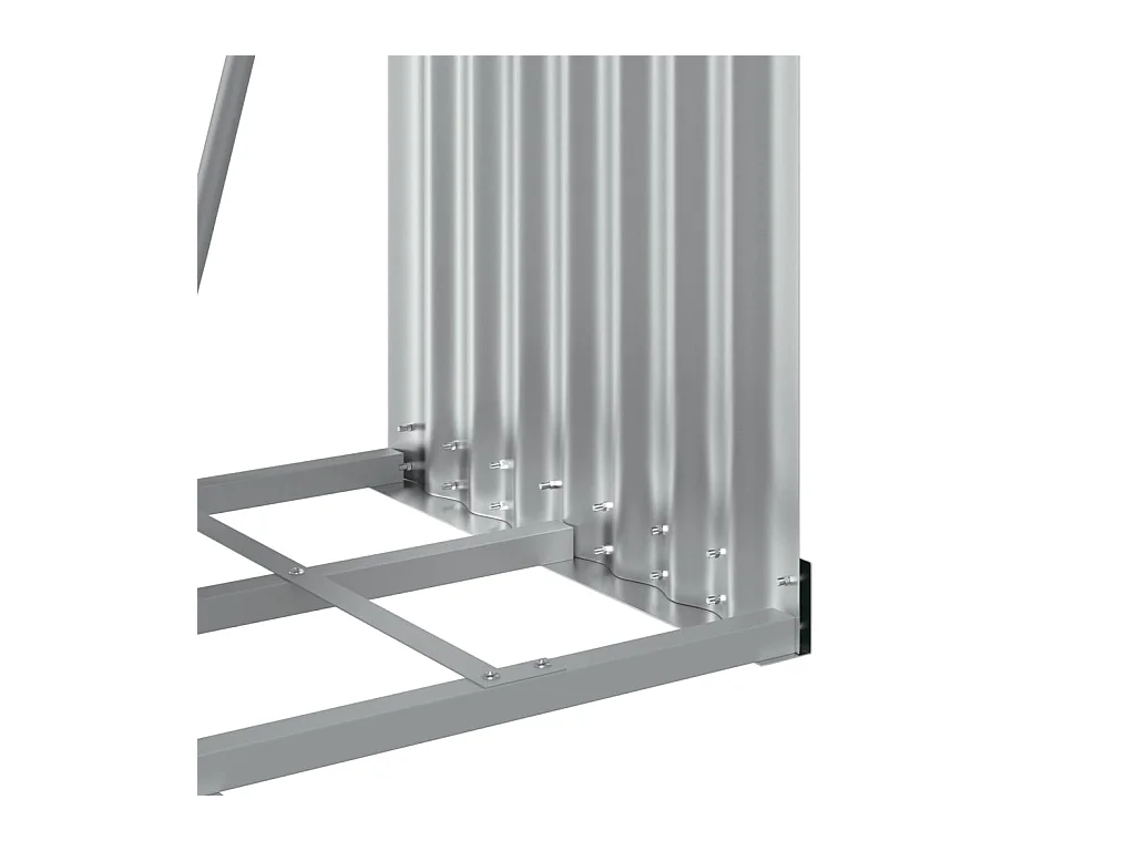 Jilles  Porte-bûches anthracite 40x45x170 cm acier galvanisé