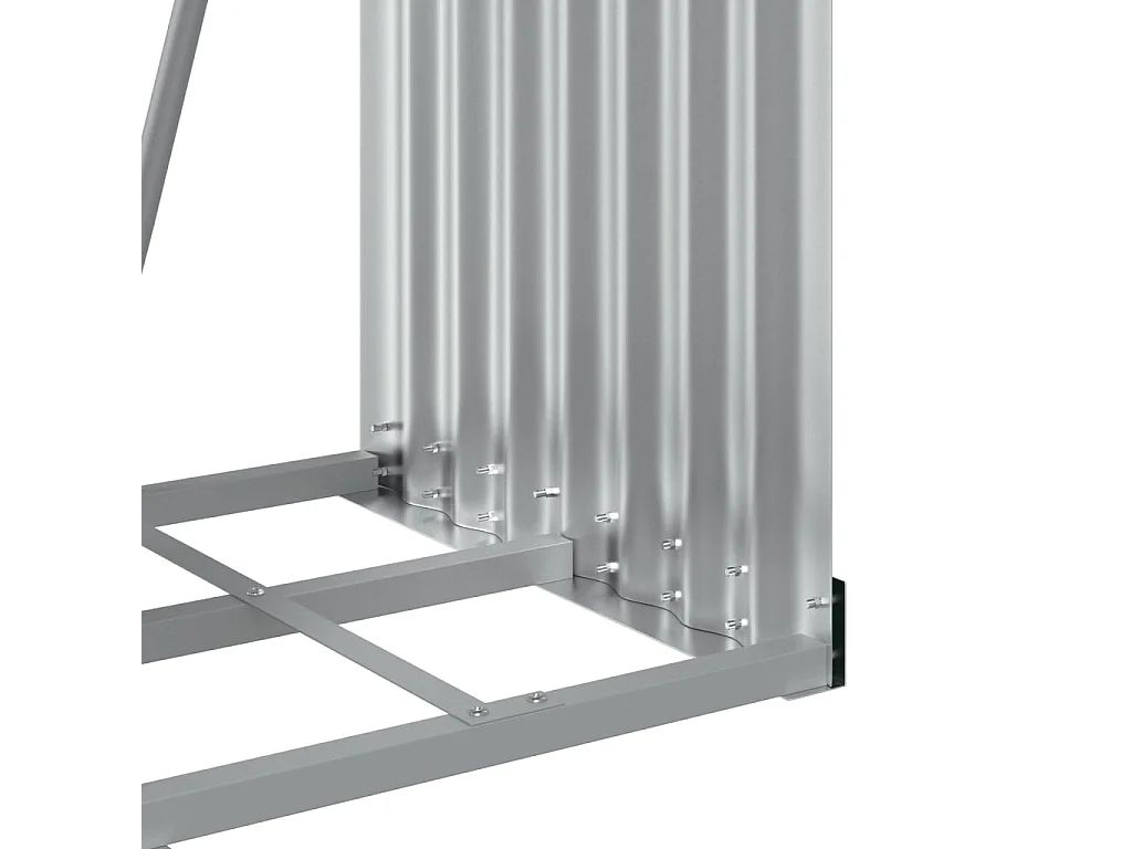 Jilles  Porte-bûches anthracite 40x45x170 cm acier galvanisé