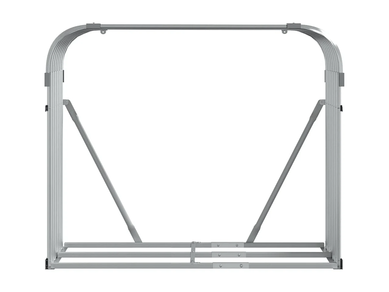 Jilles  Porte-bûches argenté 120x45x100 cm acier galvanisé